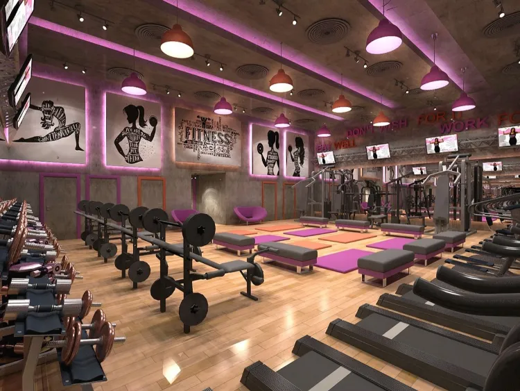 Thiết kế phòng gym 3D