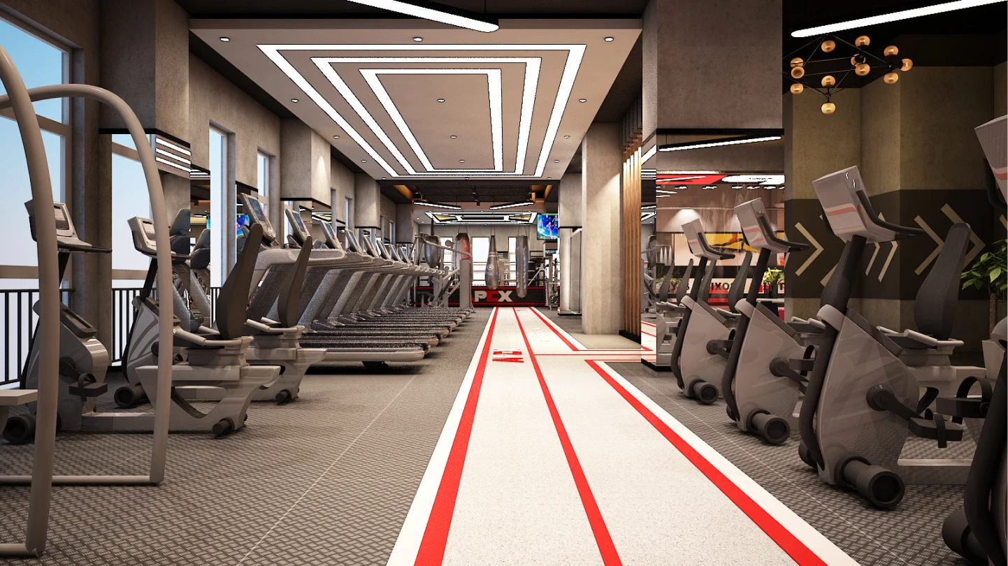 Thiết kế 3D phòng Gym