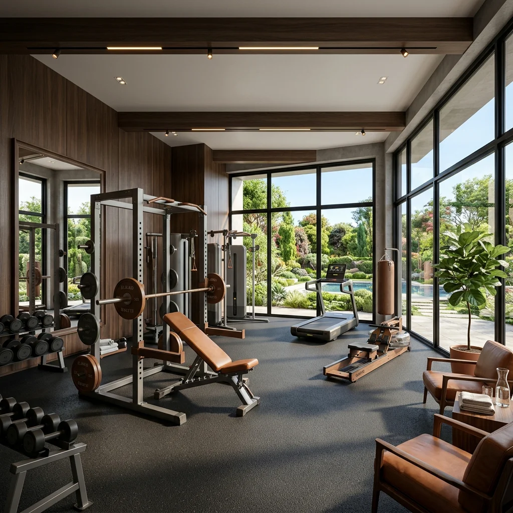 Phòng Home Gym 90m2 trong biệt thự phong cách Luxury